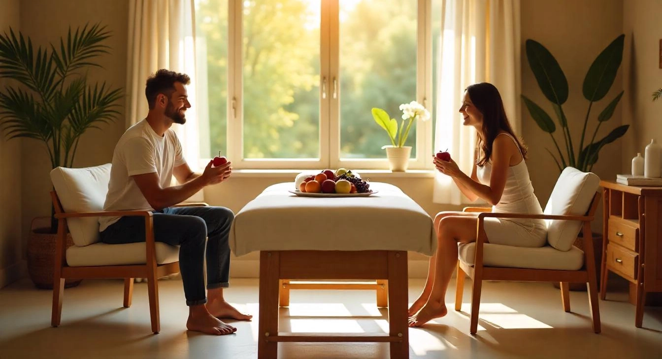 Cabecera del diploma de alimentación y masaje Ayurveda